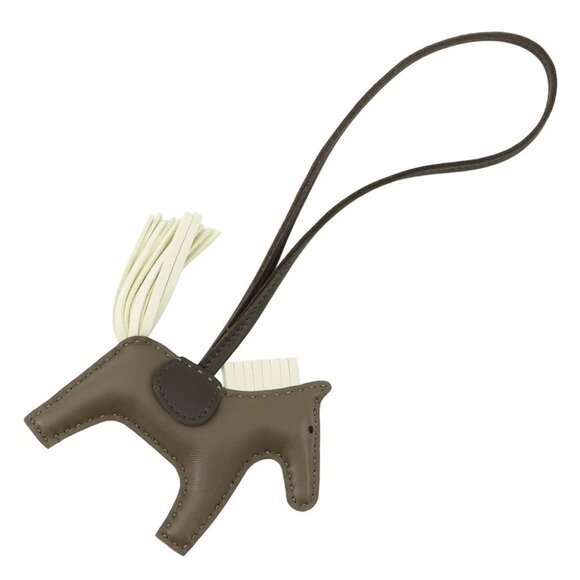 HERMES Rodeo Size PM Lambskin Etoupe/Jaune Milton/Rouge Sellier - Picture 3 of 4